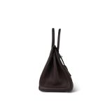 Birkin 30 Chocolate Clemence Palladium Plated [K] Stamp - Image 8