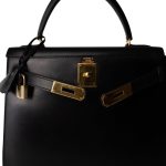 Kelly Sellier 28 Black Box Calfskin Gold Plated (V) Stamp - Image 17