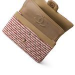 Red Striped Jersey Coco Sailor Flap Bag Medium LGHW - Image 15