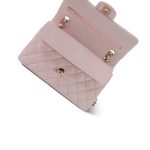 22S Light Pink Caviar Quilted Classic Flap Small LGHW - Image 10