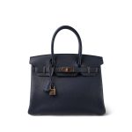 Birkin 30 Bleu Nuit Veau Togo Rose Gold Plated D Stamp