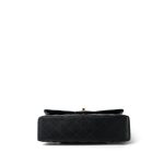 Black Lambskin Quilted Classic Flap Medium Gold Hardware - Image 9