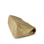 Gold Crumpled Calfskin Small XXL Travel Flap Bag Light Gold Hardware - Image 8