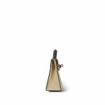 Mini Kelly Sellier II Tri-Color Horseshoe (HSS) Nata/Gris Meyer/Chai Epsom Palladium Plated U Stamp - Image 17