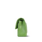 Green Caviar Quilted Classic Flap Small Light Gold Hardware - Image 15