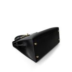Kelly 28 Sellier Black Box Calfskin Gold Plated Y Circle Stamp - Image 9