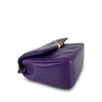 24C Purple Shiny Calfskin Coco Trip Flap Bag Light Gold Hardware - Image 7