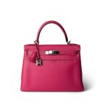 Kelly 28 Rose Tyrien (Candy Color) Epsom Palladium Hardware [O] Stamp - Image 2