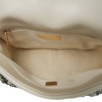 22S Light Beige Lambskin Quilted 19 Flap Small Mixed Hardware - Image 11