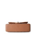 21P Caramel Lambskin Quilted Classic Flap Small LGHW - Image 6