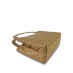 25A Beige Lambskin Quilted Nano Kelly Shopper Aged Gold Hardware - Image 11