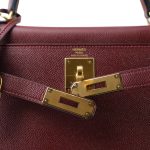 Kelly 28 Rouge H Epsom Sellier Gold Plated X Stamp - Image 17