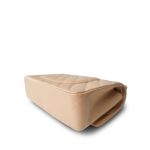 Beige Clair Caviar Quilted Classic Flap Medium Gold Hardware - Image 11