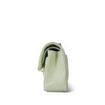 22C Light Green Caviar Quilted Classic Flap Small Light Gold Hardware - Image 2
