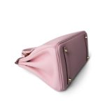 Birkin 25 Rose Sakura Swift Gold Plated X Stamp - Image 10