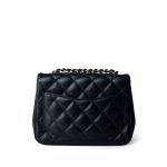 Navy Lambskin Quilted Mini Square Flap Bag LGHW - Image 4