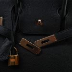 Birkin 30 Noir Togo Rose Gold Plated Hardware Y Stamp - Image 4