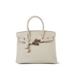 Birkin 30 Craie Epsom Rose Gold Plated Y Stamp - Image 4