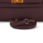 Kelly Wallet To Go Bordeaux Epsom Gold Plated U Stamp - Image 3