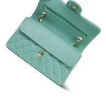 20c Tiffany Blue Caviar Quilted Small Classic Flap LGHW - Image 16