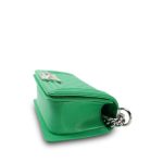 Green Caviar Quilted Boy Bag Small Silver Hardware - Image 10