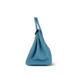 Birkin 30 Bleu Jean Togo Palladium Plated E Square Stamp - Image 14