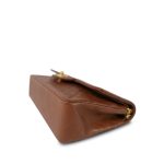 Dark Caramel/Brown Lambskin Quilted Classic Flap Bag Medium GHW - Image 5