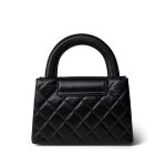 24P Black Shiny Aged Calfskin Nano Kelly Shopper Aged Gold Hardware - Image 4