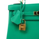 Kelly 25 Retourne Menthe Togo Gold Plated Z Stamp - Image 3