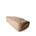 Beige Clair Caviar Quilted Classic Flap Medium Gold Hardware - Image 10