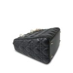 Black Lambskin Cannage Lady Dior Medium - Image 13