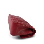 19B Red Caviar Quilted Small Classic Flap Light Gold Hardware - Image 5