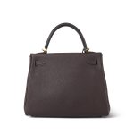 Kelly 25 Retourne Horseshoe (HSS) Ebene Togo Gold Plated B Stamp - Image 15