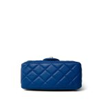 22B Blue Pearl Crush Mini Square Flap Aged Gold Hardware - Image 5