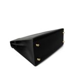Kelly Sellier 25 Noir Veau Epsom Leather Gold Plated Hardware Y Stamp - Image 10