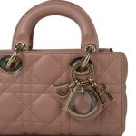 Lady D-Joy Rose des Vents Lambskin Cannage Micro - Image 3