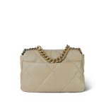 22S Light Beige Lambskin Quilted 19 Flap Small Mixed Hardware - Image 9