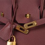 Birkin 25 Rouge H Veau Togo Gold Plated Y Stamp - Image 4