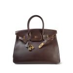 Birkin 35 Havane Gulliver Gold Plated [B] Stamp - Image 5