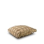 Beige Suede Chain Frame Shopping Tote Light Gold Hardware - Image 8