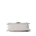21P White Caviar Quilted Sweet Single Flap Bag Aged Gold Hardware - Image 6