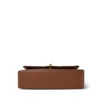 Dark Caramel/Brown Lambskin Quilted Classic Flap Bag Medium GHW - Image 6