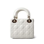 Mini Lady Dior White Lambskin Cannage - Image 5