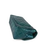 23P Multi Tone Green Patent Quilted Mini Rectangular Flap LGHW - Image 8
