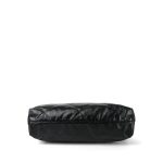 22S Black Calfskin Quilted 22 Hobo Bag Small Aged Gold Hardware - Image 8