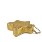 Gold Metallic Lambskin Quilted CC Walk of Fame Star Bag LGHW - Image 11