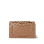 23B Dark Beige Caviar Quilted Classic Flap Small Light Gold Hardware - Image 7