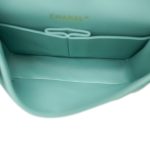20c Tiffany Blue Caviar Quilted Small Classic Flap LGHW - Image 13