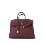 Birkin 25 Rouge H Veau Togo Gold Plated Y Stamp - Image 11