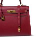 Kelly Sellier 28 Rouge Grenat Epsom Gold Plated C Stamp - Image 8